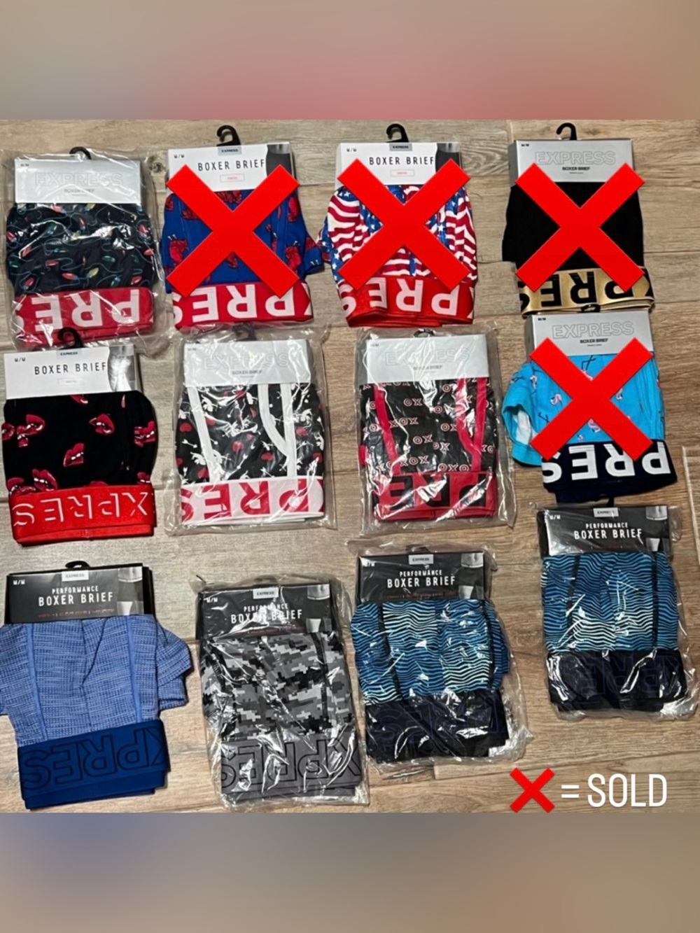 Express Men's Boxer Briefs in Vibrant Patterns